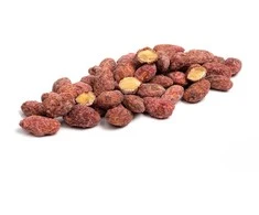 Rūta Karamelizuoti migdolai su avietėmis, 100 g