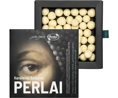 Rūta Lazdyno riešutai su baltuoju šokoladu, apelsinais ir jūros druska „Karalienės Barboros perlai“, 150 g