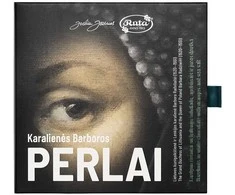 Rūta Lazdyno riešutai su baltuoju šokoladu, apelsinais ir jūros druska „Karalienės Barboros perlai“, 150 g
