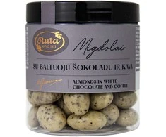 Rūta Migdolai su baltuoju šokoladu ir kava, 120 g