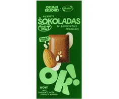 Rūta Pieninis šokoladas su smulkintais migdolais ORIJAUS KELIONĖS®, 70 g
