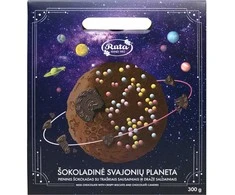 Rūta Pieninis šokoladas su traškiais sausainiais ir dražė saldainiais „Šokoladinė svajonių planeta“, 300g