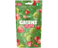 Rūta Vaisių ir riešutų užkandžiai su Matcha ir braškėmis GREENZ MATCHA &amp; STRAWBERRY, 80 g