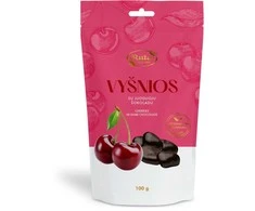Rūta Vyšnios su juoduoju šokoladu (75&nbsp;%), 100 g