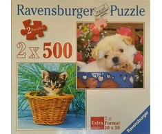 2 x 500 Dog &amp; Cat Puzzles - RAVENSBURGER dėlionė