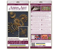 Abris Art „Auksinis talismanas“ karoliukų siuvinėjimo rinkinys 20x25 cm