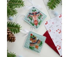 Abris Art Kalėdinis dekoravimo rinkinys „Žiemos pasaka“ 13,2x6,6 cm AABT-029