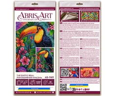 Abris Art Karoliukų siuvinėjimo rinkinys „Egzotiškasis gražuolis“ 27x39 cm AAB-949