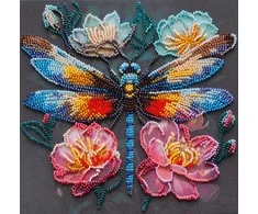 Abris Art Karoliukų siuvinėjimo rinkinys „Žėrinčiais sparnais“ 20x20 cm