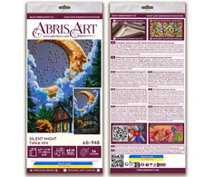 Abris Art Karoliukų siuvinėjimo rinkinys „Tyli naktis“ 17x30 cm AAB-948