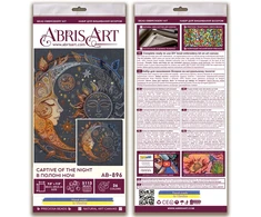 Abris Art Karoliukų siuvinėjimo rinkinys „Nakties belaisvė“, 25,2×25,5 cm, Preciosa