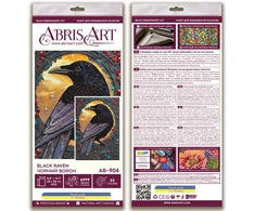 Abris Art Karoliukų siuvinėjimo rinkinys „Juodasis kranklys“ 25x35 cm, Preciosa