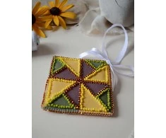 Abris Art Medinė dekoracija „Saulės motyvas“ 13,2x6,6 cm AABT-044