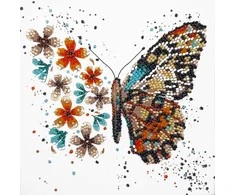Abris Art Mini karoliukų siuvinėjimo rinkinys „Tigro sparnai“, 15×15 cm, Preciosa