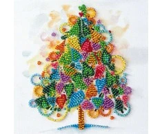 Abris Art Mini karoliukų siuvinėjimo rinkinys „Šventės širdis“ 15x15 cm