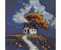 Abris Art Mini karoliukų siuvinėjimo rinkinys „Namelis po debesimis“ AAM-263