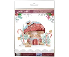 Abris Art Mini karoliukų siuvinėjimo rinkinys „Žiemos magija“ 15x15 cm