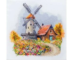 Abris Art Rinkinys siuvinėjimui kryželiu „Rudens vėjo melodija“ 23x21 cm