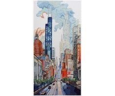 Abris Art Siuvinėjimo kryželiu rinkinys „Didmiesčio peizažas“ 50x25 cm AAH-219