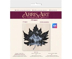 Abris Art Siuvinėjimo kryželiu rinkinys „Kalnuose“ su mediniu rėmeliu, 29,7×29,7 cm