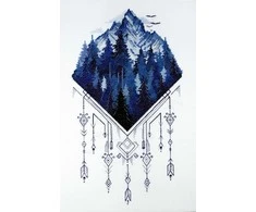 Abris Art Siuvinėjimo kryželiu rinkinys „Sidabro žemė“, 14 ct, 20x35 cm