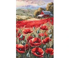 Abris Art Siuvinėjimo kryželiu rinkinys „Aguonos saulėlydyje“ 30x19 cm