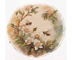 Abris Art Siuvinėjimo kryželiu rinkinys Medaus spalvos, 18 ct Zweigart, 24×24 cm