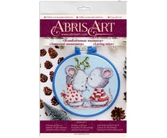Abris Art Siuvinėjimo kryželiu rinkinys: Įsimylėjusios pelės, 14ct, 19 spalvų, 15x15