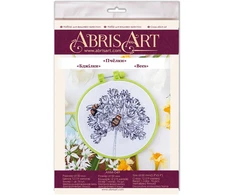 Abris Art Siuvinėjimo kryželiu rinkinys „Bitės“ su karoliukais, 14 ct, 15x15 cm