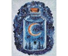 Abris Art Siuvinėjimo kryželiu rinkinys „Mėnuo įsimylėjėliams“, 22×28 cm, 14 ct, 33 sp.