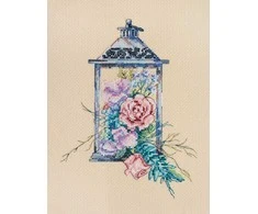 Abris Art Siuvinėjimo kryželiu rinkinys „Švelni šviesa“, 15x19 cm, 34 spalvos