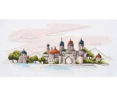 Abris Art Siuvinėjimo kryželiu rinkinys „Spalvoti kupolai“, 38x18 cm AAH-110