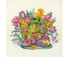 Abris Art Siuvinėjimo kryželiu rinkinys Uoginiai keksiukai, 14 ct, 17×14 cm, 35 spalvų