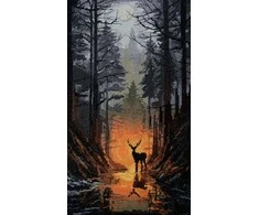 Abris Art Siuvinėjimo kryželiu rinkinys „Miško sergėtojas“, 24x42 cm, 27 spalvų, 14 ct