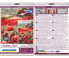 Abris Art Siuvinėjimo kryželiu rinkinys „Aguonos saulėlydyje“ 30x19 cm