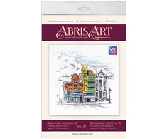 Abris Art Siuvinėjimo kryželiu rinkinys „Spalvotas miestas 2“, 14 ct, 22×21 cm