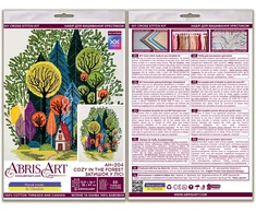 Abris Art Siuvinėjimo kryželiu rinkinys „Jauku miške“, 14 ct, 32×41 cm, 25 spalvų