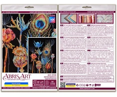 Abris Art Siuvinėjimo kryželiu rinkinys Remembering, juodas 14 ct, 22x30 cm, 34 spalvos