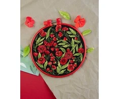 Abris Art Siuvinėjimo kryželiu rinkinys su rėmeliu „Gėlių šokis“ 17x17 cm