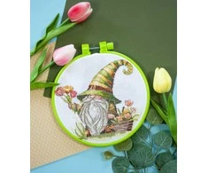 Abris Art Siuvinėjimo kryželiu rinkinys su rėmeliu „Floristė“ 15x15 cm
