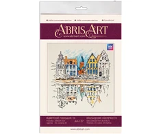 Abris Art Siuvinėjimo kryželiu rinkinys „Spalvingas miestas“, 14 ct, 22×22 cm