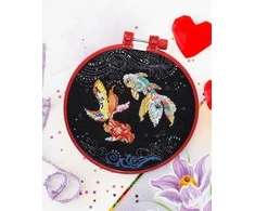 Abris Art Siuvinėjimo kryželiu rinkinys su lankeliu „Švelnios bangos“ 15x15