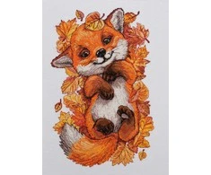 Abris Art Siuvinėjimo kryželiu rinkinys „Pirmasis ruduo“, 24×36 cm, 14 ct, 33 spalvos