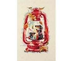 Abris Art siuvinėjimo kryželiu rinkinys „Spalio šiluma“, 14 ct, 16×24 cm