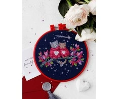 Abris Art Siuvinėjimo kryželiu rinkinys Pasimatymas po žvaigždėmis 14ct 15x15 cm