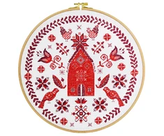 Abris Art Siuvinėjimo kryželiu rinkinys „Jauku“ su karoliukais, 30x30, Zweigart 14 ct