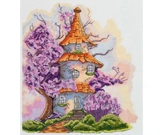 Abris Art Siuvinėjimo kryželiu rinkinys „Stebuklingi namai“, 27x30, 18 ct, su karoliukais