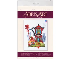Abris Art Siuvinėjimo kryželiu rinkinys Kavinė, 14 ct, 32 spalvos, 15x19 cm