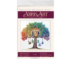 Abris Art Siuvinėjimo kryželiu rinkinys Kačių namas 33x33, 14 ct, su karoliukais