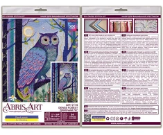 Abris Art Siuvinėjimo kryželiu rinkinys „Tankus miškas“, 28x43 cm, 14 ct, su karoliukais